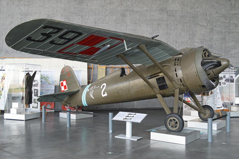 PZL P 11c znajdujący się w zbiorach Muzeum Lotnictwa Polskiego w Krakowie, fot. Alan Wilson - Wikipedia