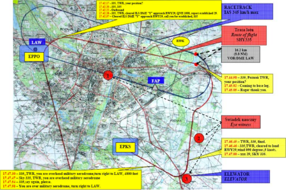 Mapa - lotniska EPPO i EPKS