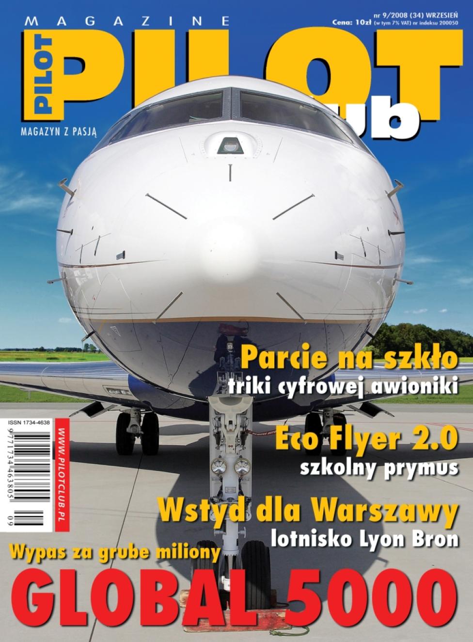 Okładka wrześniowego Pilot Club Magazine