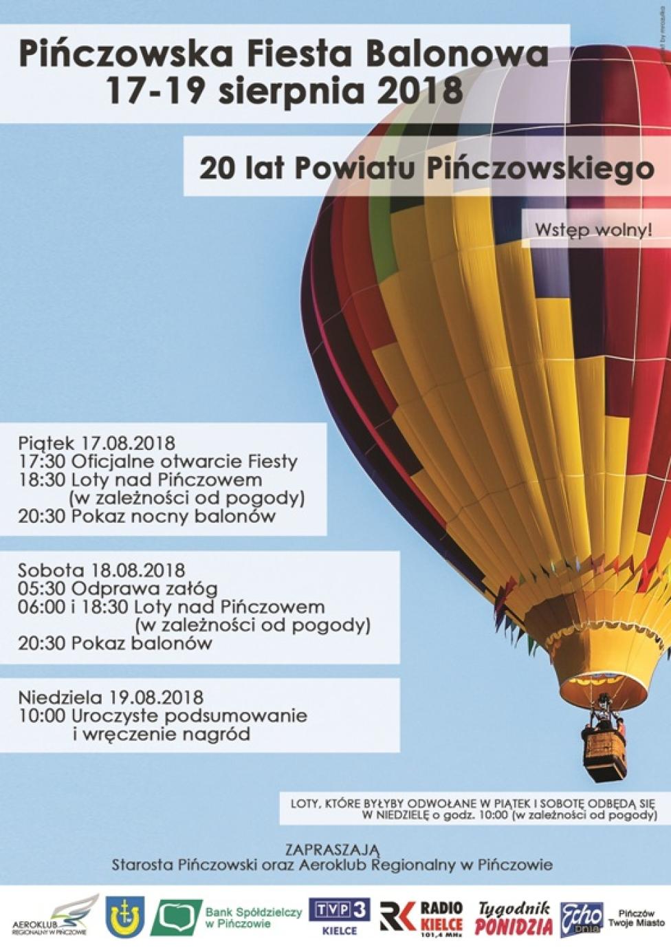 Pińczowska Fiesta Balonowa 2018 (fot. Aeroklub Regionalny w Pińczowie)