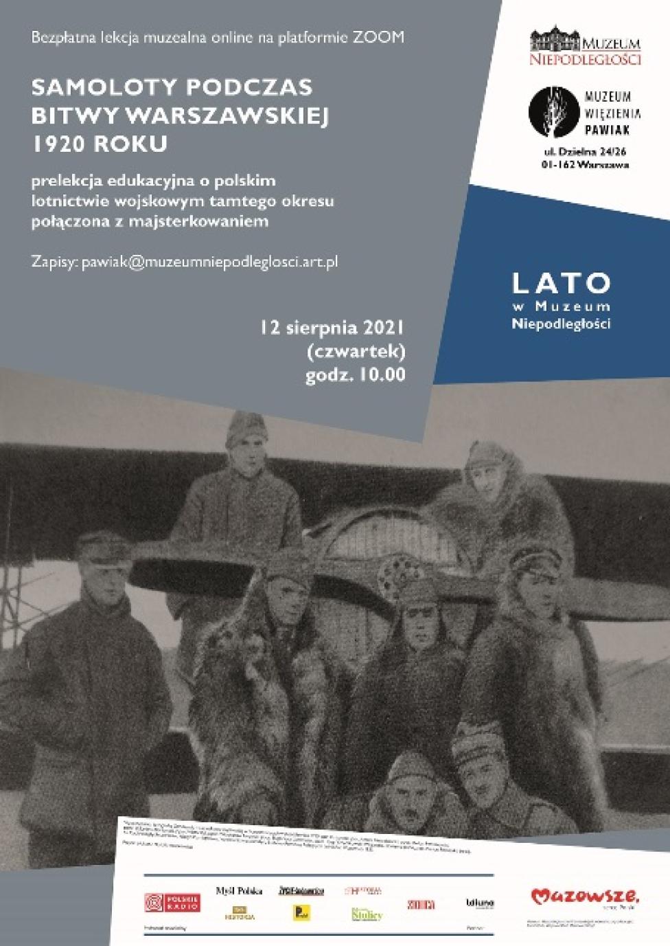 Prelekcja "Samoloty podczas Bitwy Warszawskiej 1920 roku" (fot. Muzeum Niepodległości w Warszawie)