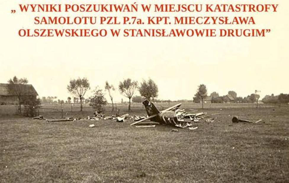 Wyniki poszukiwań w miejscu katastrofy samolotu PZL P.7a w Stanisławowie Drugim