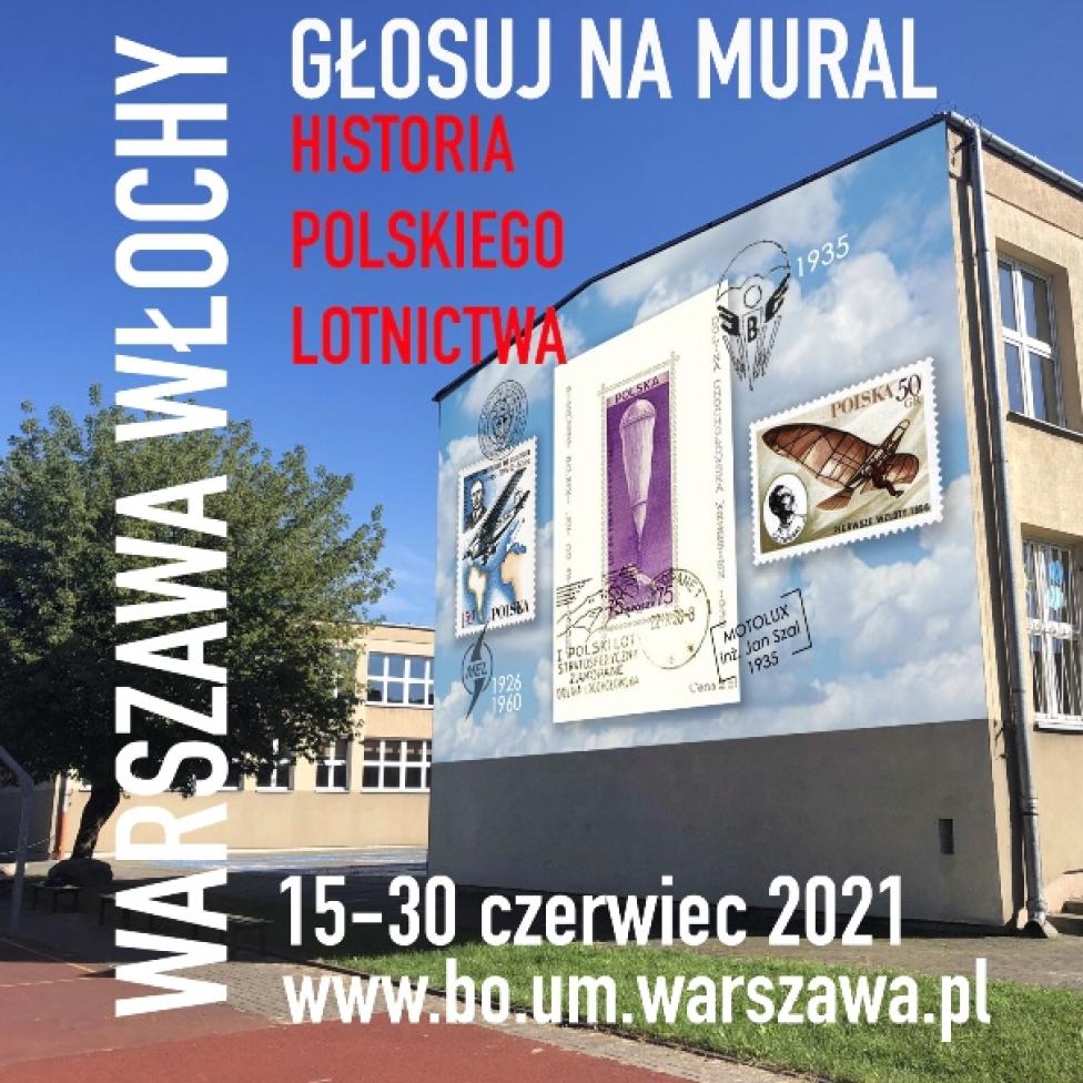 Projekt "Edukacja młodzieży mural - Historia Polskiego Lotnictwa" - głosowanie (fot. Artur Adamiec)