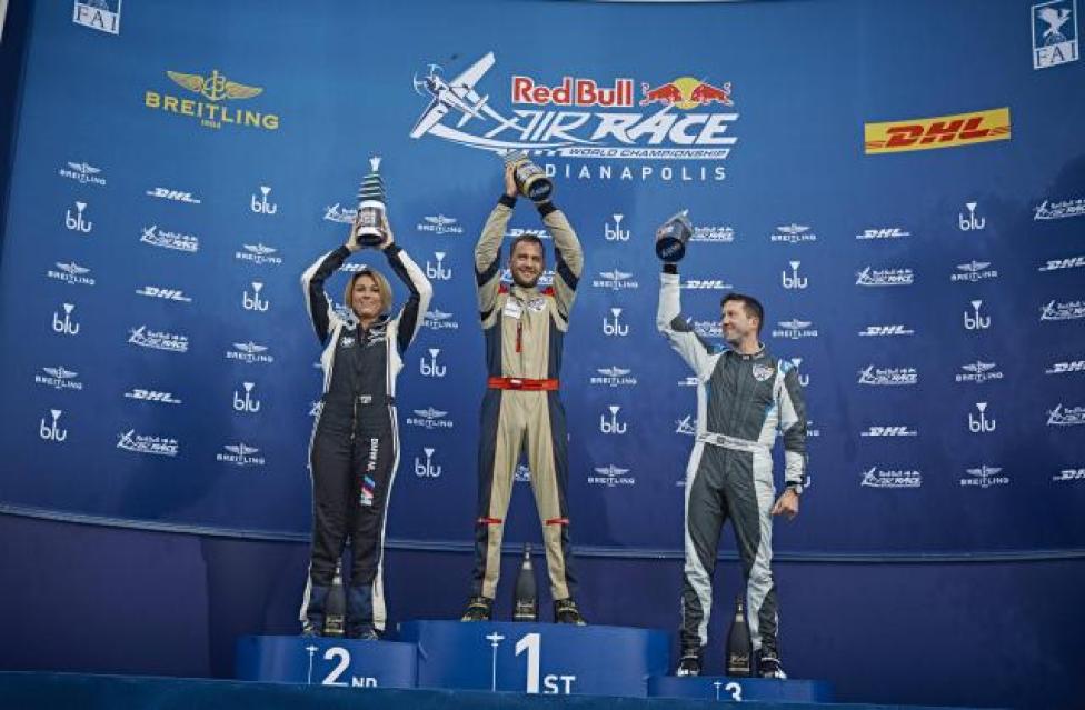 Pierwsze zwycięstwo Łukasza Czepieli podczas Red Bull Air Race w Indianapolis (fot. Balazs Gardi/Red Bull Content Pool)
