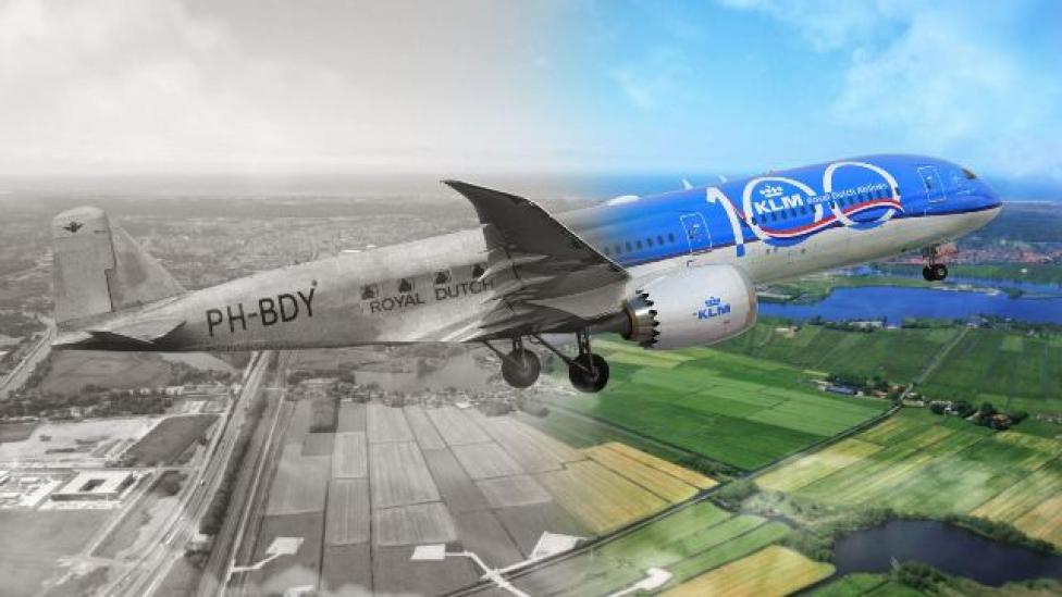 Samolot KLM dawniej i dziś (fot. KLM)