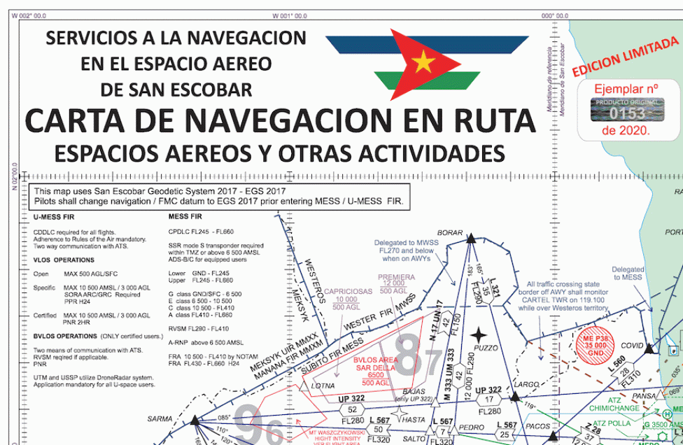 San Escobar mapa lotnicza - zajawka