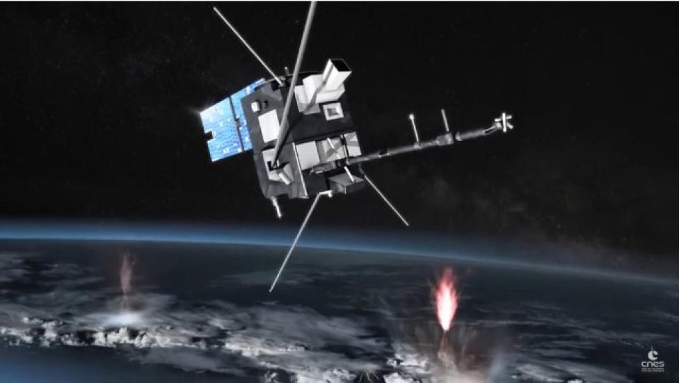 Satelita misji TARANIS (fot. kadr z filmu na youtube.com)