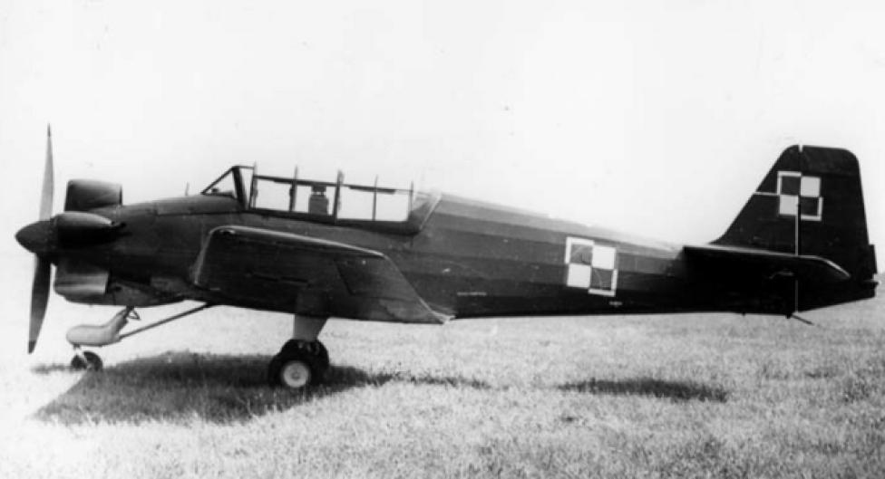 Samolot szkolno-treningowy TS-9 "Junak-3" (fot. archiwum samolotypolskie.pl)