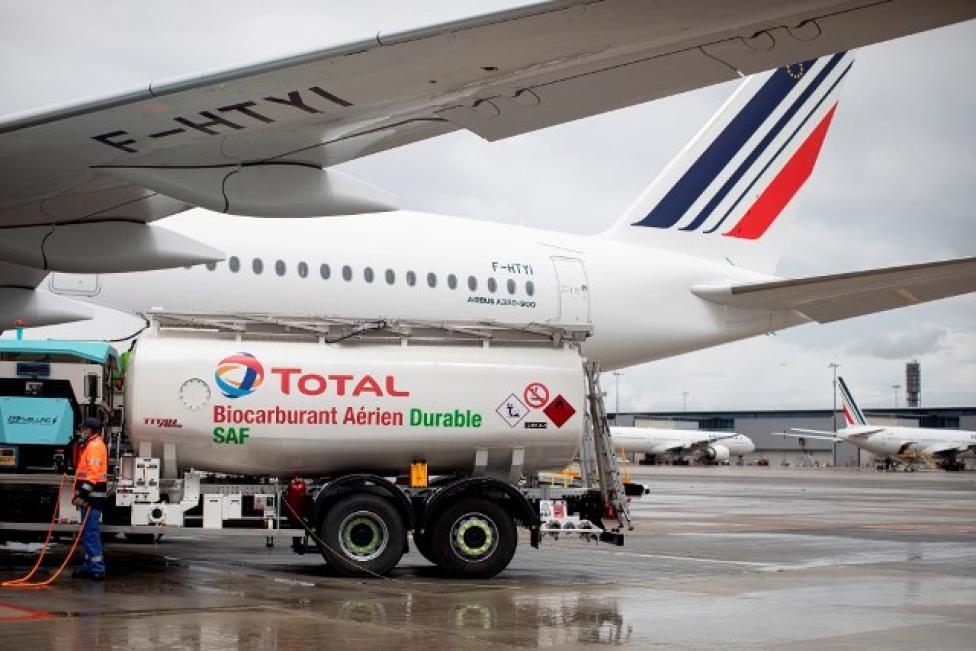 Tankowanie SAF samolotu linii Air France (fot. Grupa Air France-KLM)