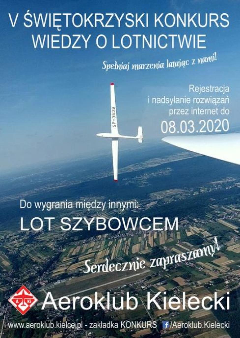 V Świętokrzyski Konkurs Wiedzy o Lotnictwie (fot. aeroklub.kielce.pl)