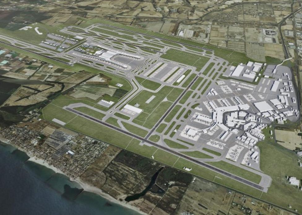 Wizualizacja rozbudowy Portu Lotniczego Fiumicino (fot. pascalls.co.uk)