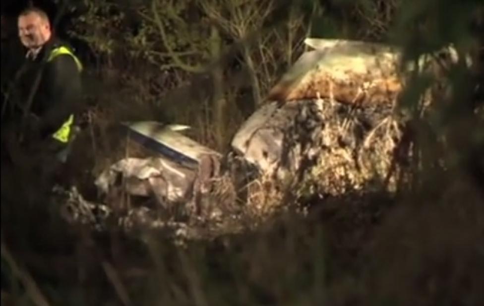 Wypadek samolotu w Myśliborzu (fot. kadr z filmu tvn24.pl)