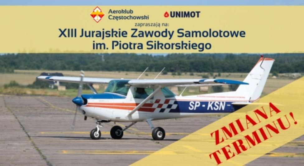 XIII Jurajskie Zawody Samolotowe - zmiana terminu