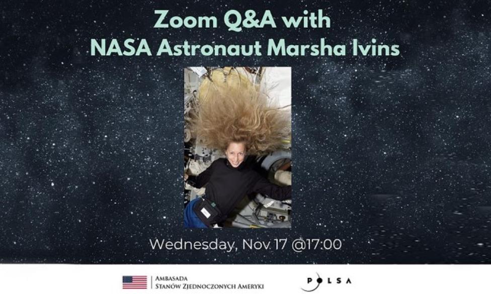 Zaproszenie na spotkanie astronautką NASA (fot. polsa.gov.pl)