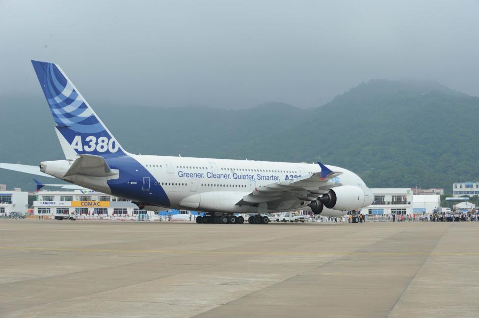 A380 w Zhuhai w Chinach