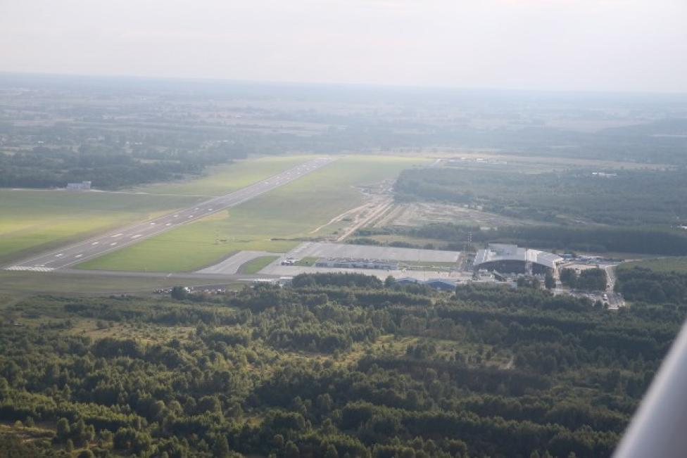 Lotnisko Łódź Lublinek - widok z samolotu