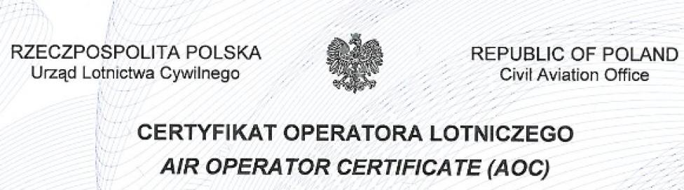 Air Operate Certificate (AOC)