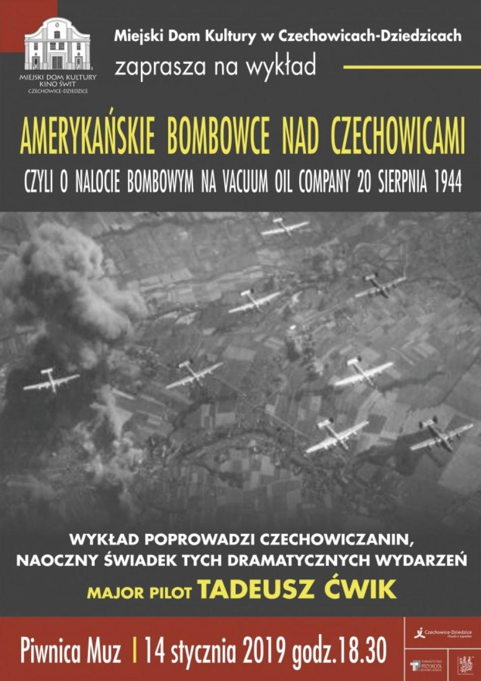 Wykład "Amerykańskie bombowce nad Czechowicami" (fot. czecho.pl)