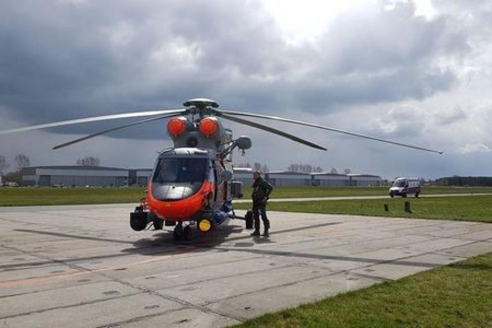 W-3WARM Anakonda na lotnisku w Darłowie (fot. blmw.wp.mil.pl)