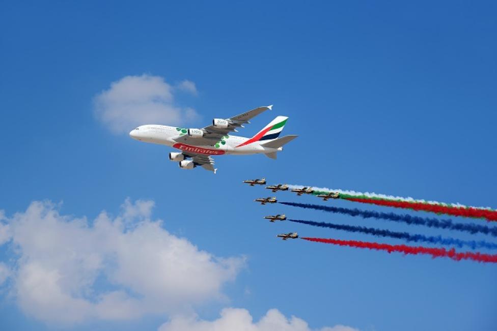 Przelot na inaugurację Dubai Air Show 2019, fot. Emirates