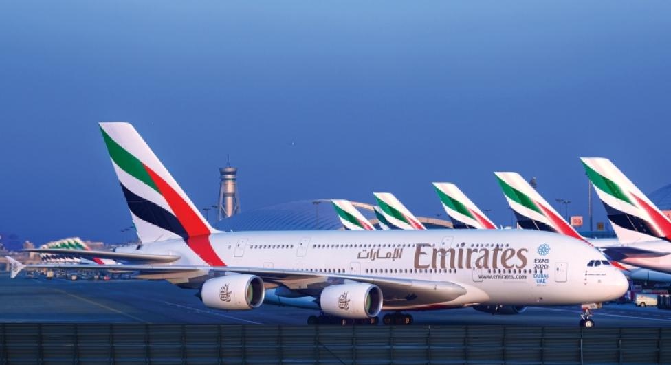 Flota Airbusów A380 należących do Emirates (fot. Emirates)