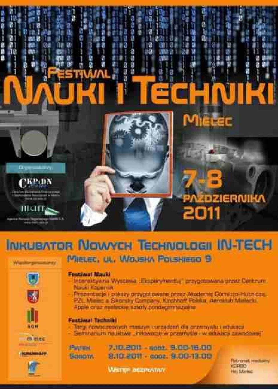 Festiwal Nauki i Techniki Mielec, 7-8.10.2011 (plakat)