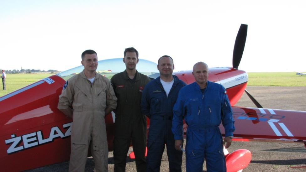 Łukasz Świderski, Łukasz Czepiela, Radosław Rumszewicz i Piotr Szczepański podczas ostatnich treningowych lotów 