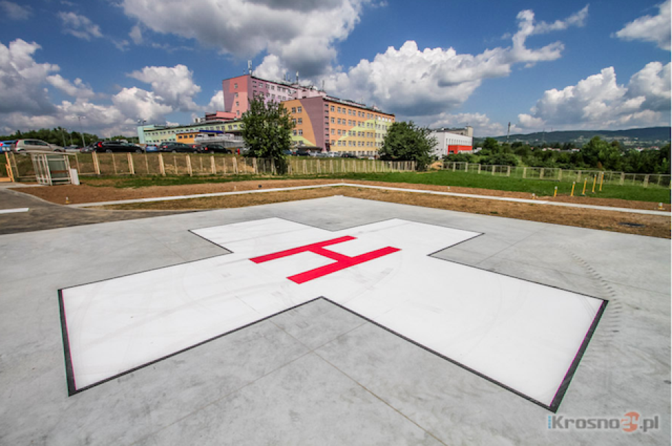 Lądowisko dla helikopterów przy szpitalu w Krośnia