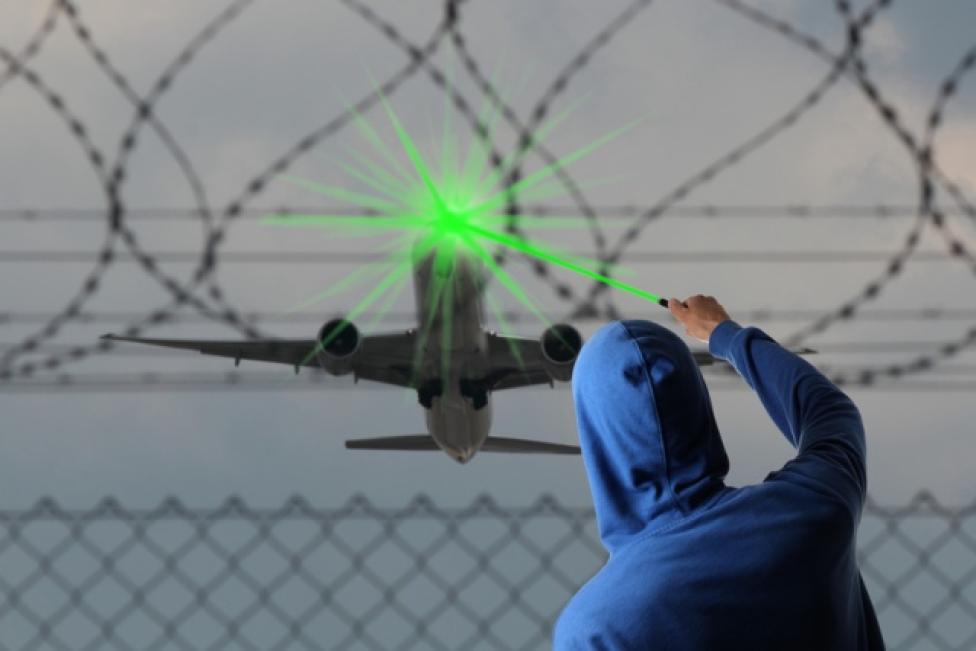 Laserowe zagrożenia dla załóg samolotów (fot. ulc.gov.pl)