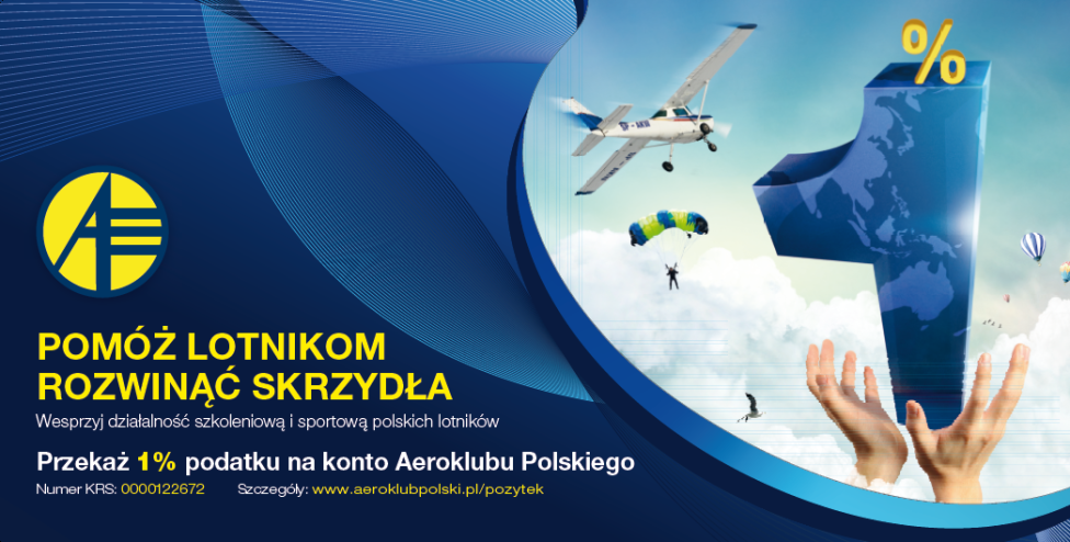 Aeroklub Polski: podsumowanie akcji 1% za 2018 rok!