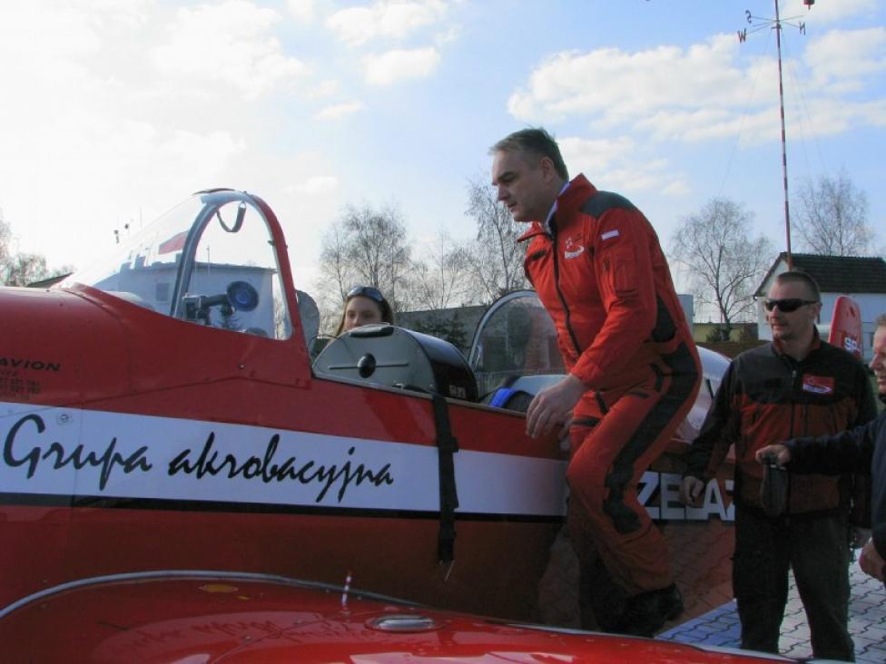 Waldemar Pawlak w Aeroklubie Poznańskim/ fot. Sławomir Pruszyński