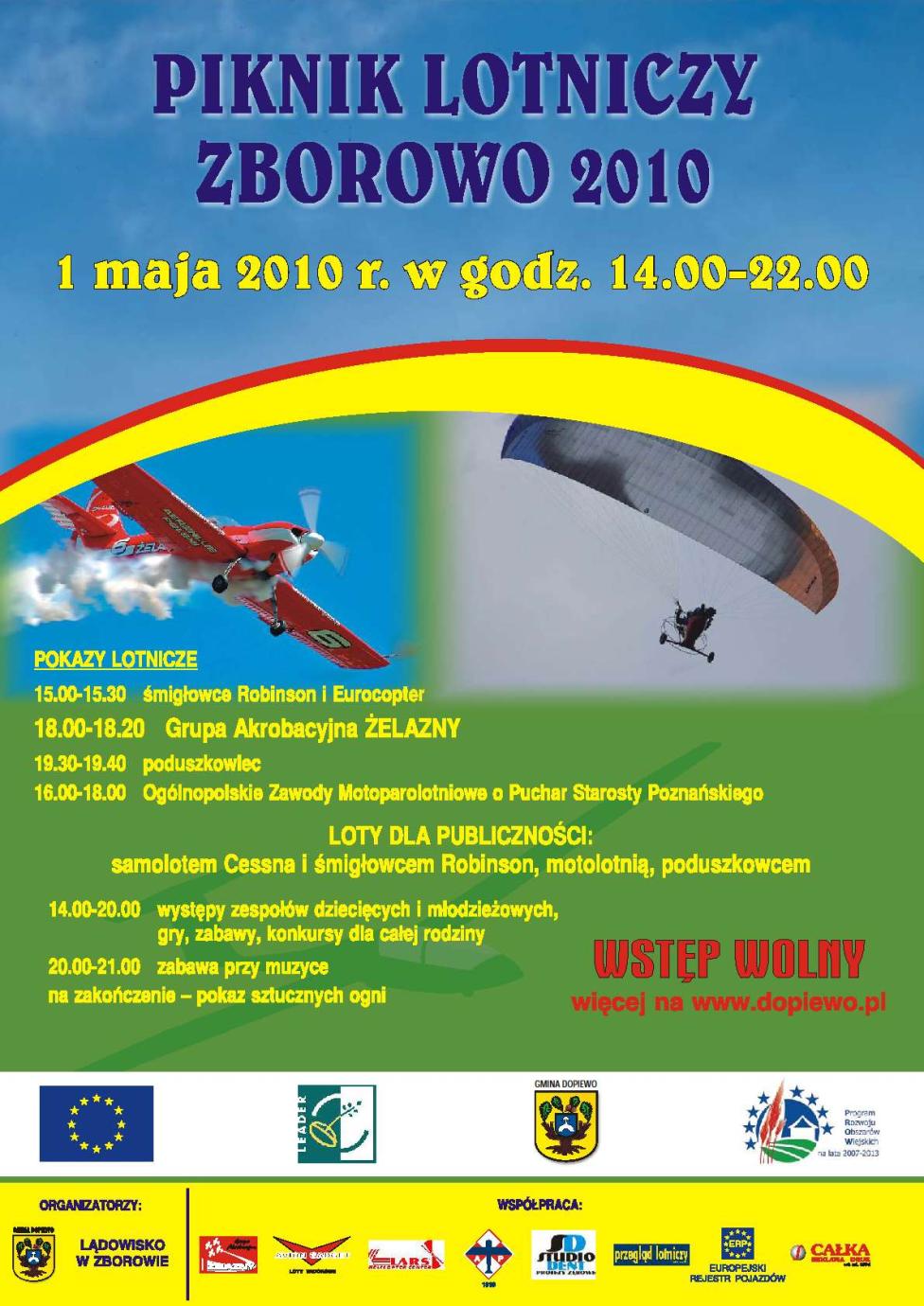 Piknik Lotniczy Zborowo 2010 - plakat
