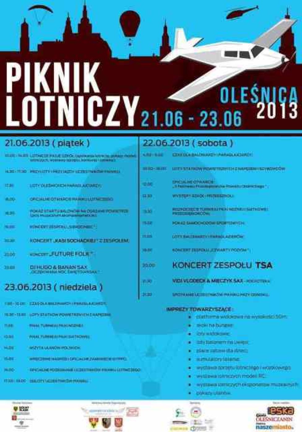 Piknik lotniczy w Oleśnicy - plakat