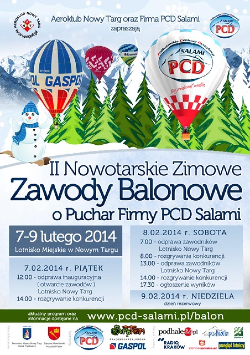 II Nowotarskie Zimowe Zawody Balonowe o Puchar Firmy PCD SALAMI