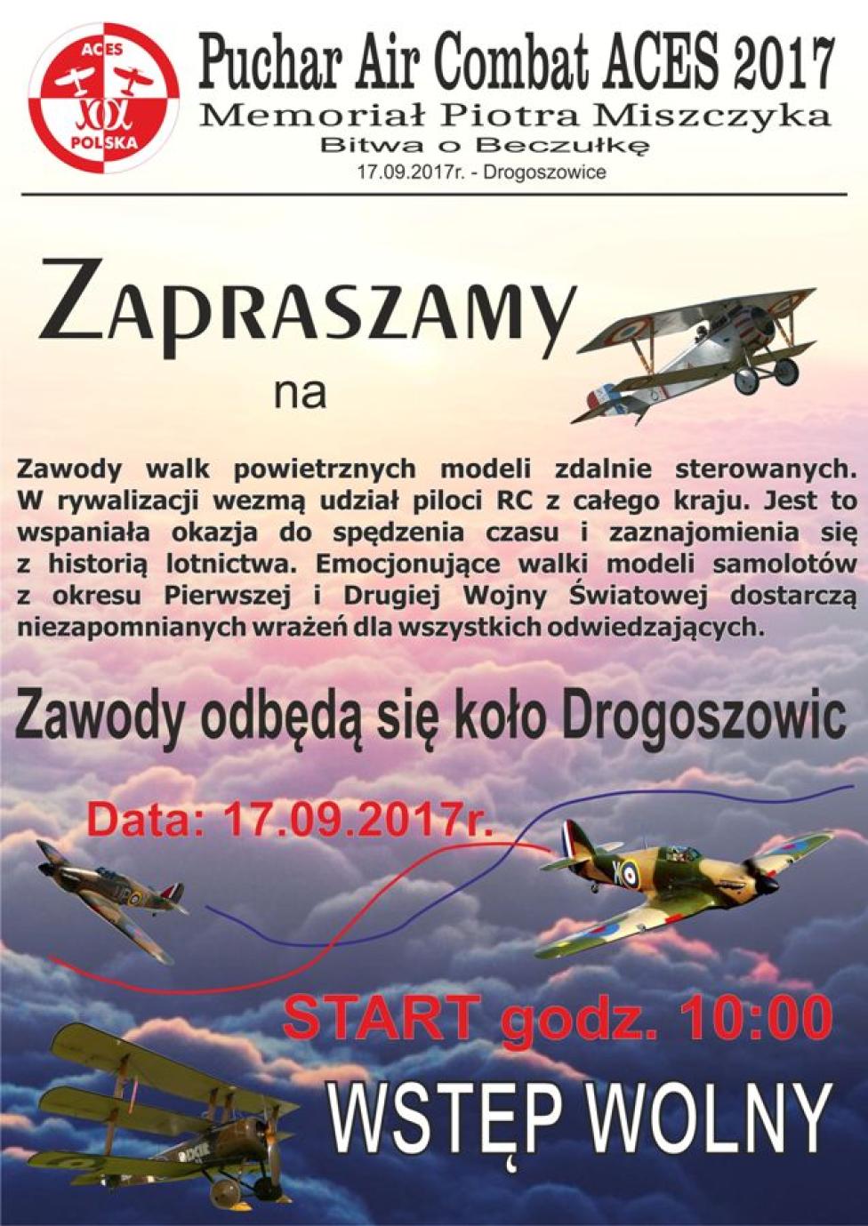 Puchar Air Combat ACES 2017 Memoriał Piotra Miszczyka – Bitwa o Beczułkę (fot. aircombat.pl)