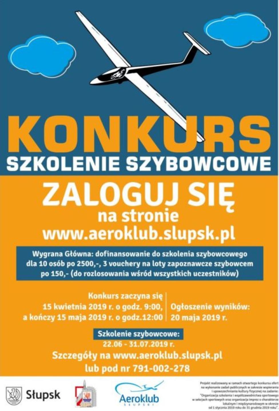 Konkurs „Szkolenie szybowcowe” w Słupsku (fot. Aeroklub Słupski)