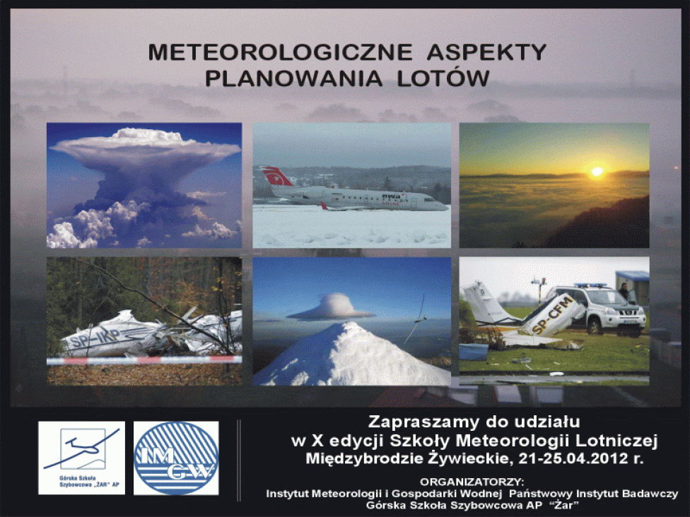 X edycja Szkoły Meteorologii Lotniczej (plakat)