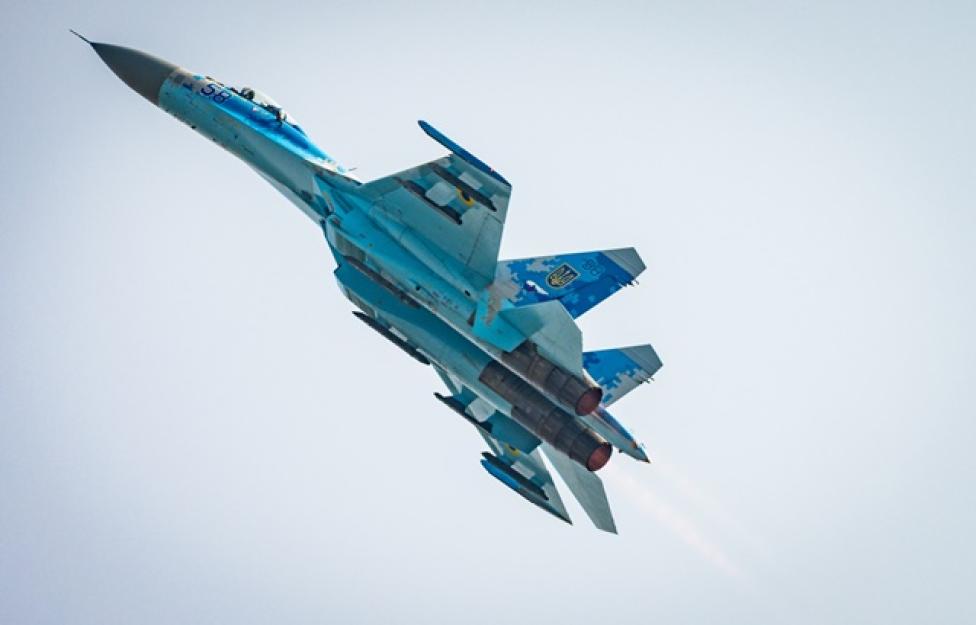 pokaz dynamiczny ukraińskiego Su-27, fot. Marcin Bójko DFV