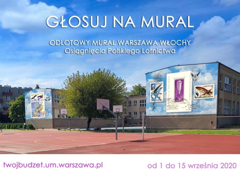 Projekt "Odlotowy mural - Warszawa Włochy. Osiągnięcia Polskiego Lotnictwa" (fot. Artur Adamiec)