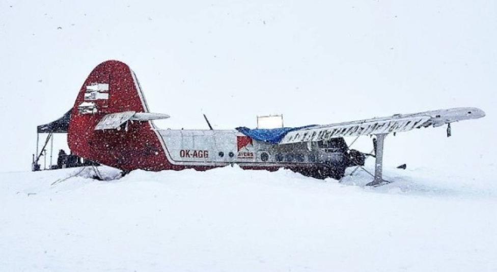 An-2 z Aeroklubu Gliwickiego w filmie pt. "Arktyka" (fot. Karol Brentek/AGL)
