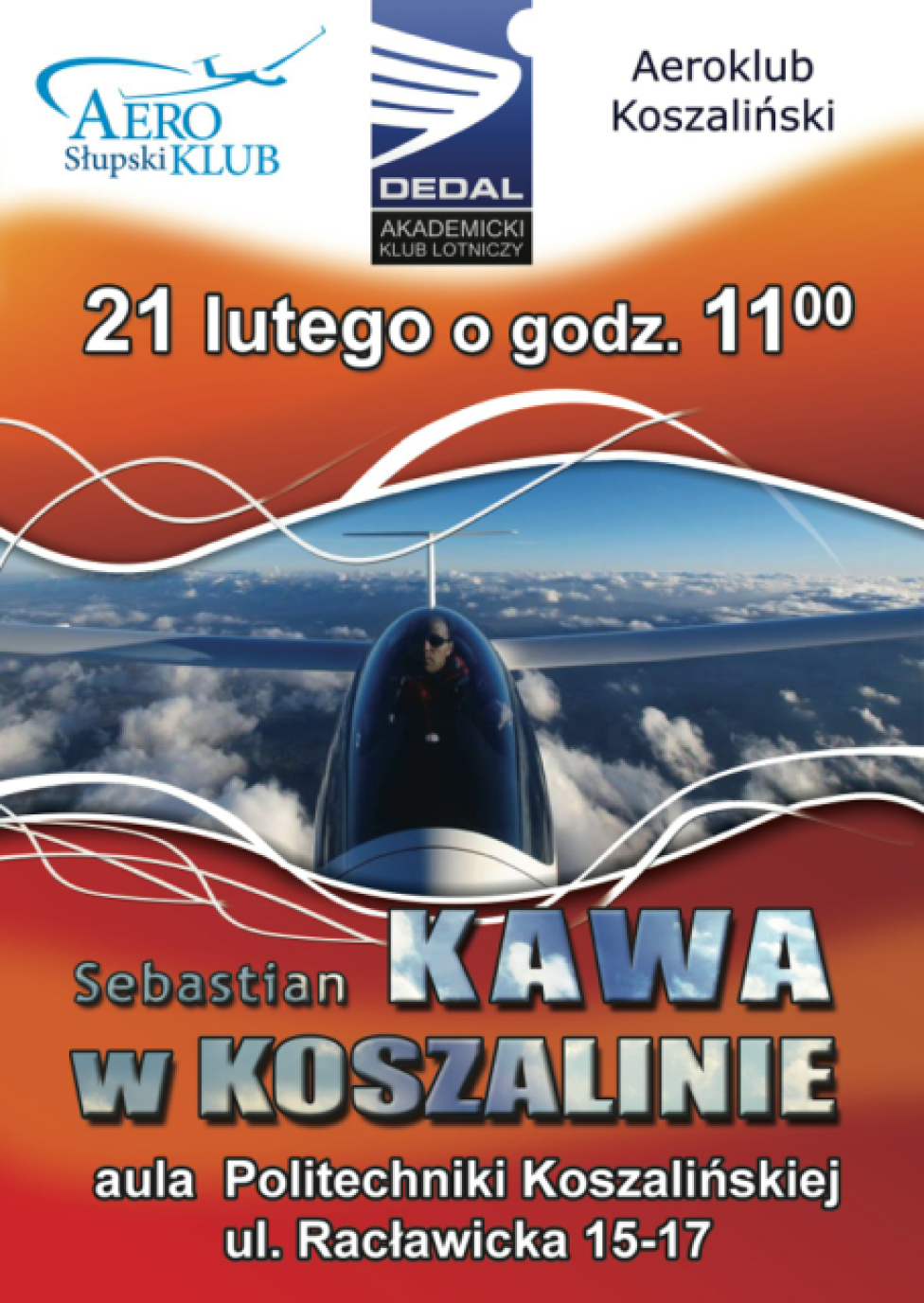 Spotkanie z Sebastianem Kawa w Aeroklubie Koszalińskim