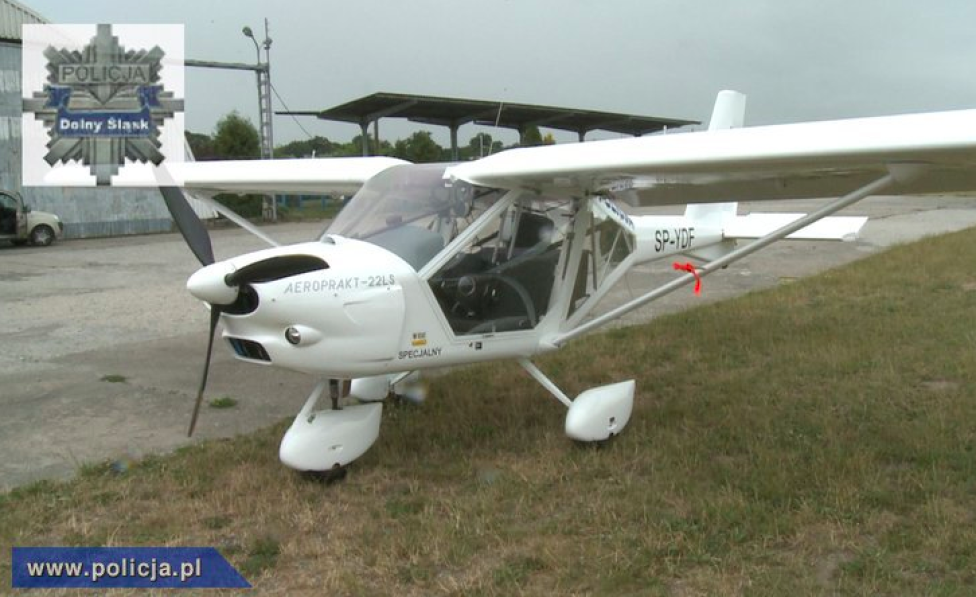 Aeroprakt 22LS SP-YDF, źródło: Policja