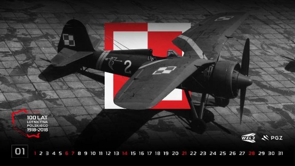 Kalendarz na 100-lecie lotnictwa od WZL Nr 2 - styczeń