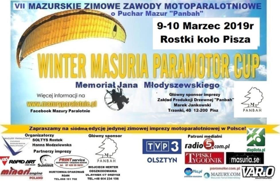 Winter Masuria Paramotor Panbah Cup 2019 w Rostkach koło Pisza (fot. mazuryparalotnie.pl)