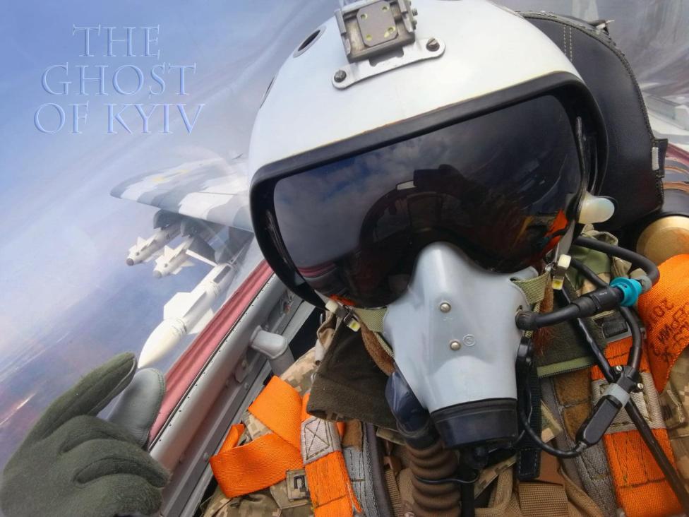 Duch Kijowa w samolocie (fot. Ministerstwo Obrony Ukrainy)