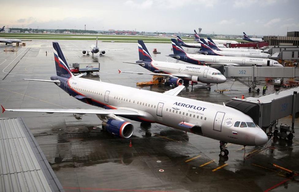 Flota samolotów należąca do Aeroflot, fot. The Russia Times