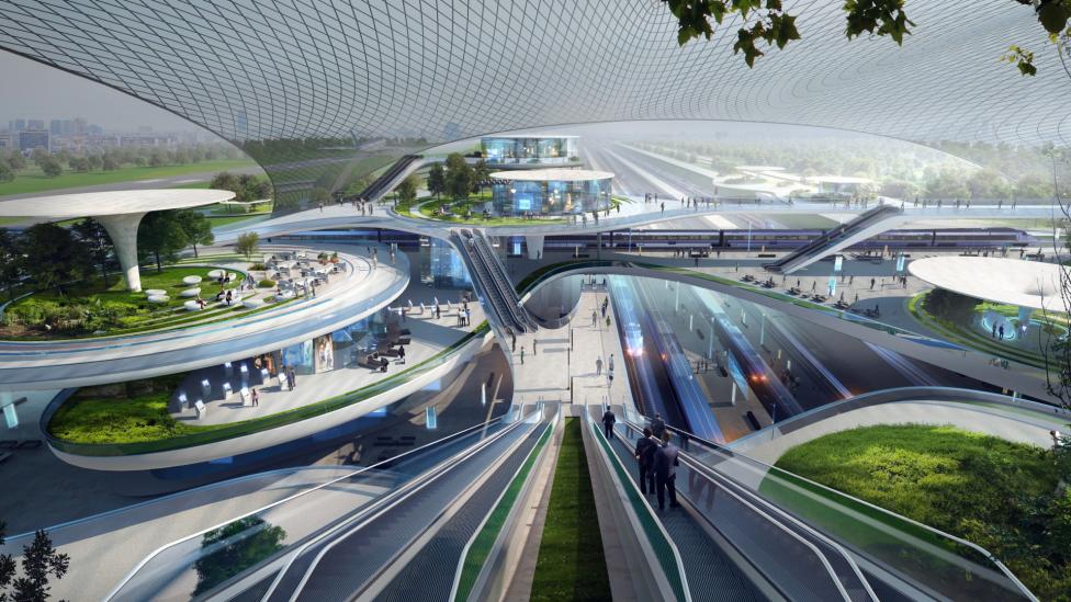 Centralny Port Komunikacyjny - koncepcja Zaha Hadid Architects (fot. CPK)