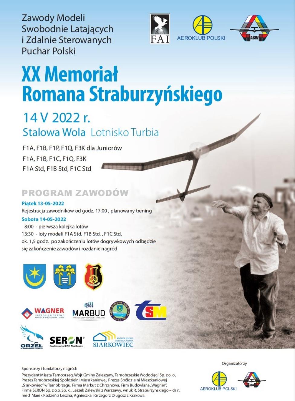 20. Memoriał Romana Straburzyńskiego w Turbi - plakat (fot. Komisja Modelarska AP)