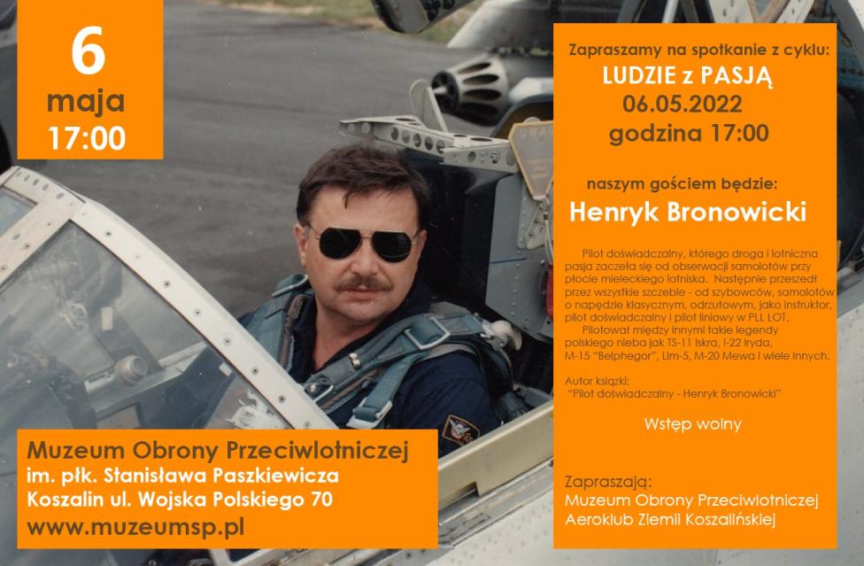 Wieczór w muzeum "Ludzie z pasją" - pilot doświadczalny Henryk Bronowicki (fot. Muzeum Obrony Przeciwlotniczej w Koszalinie)