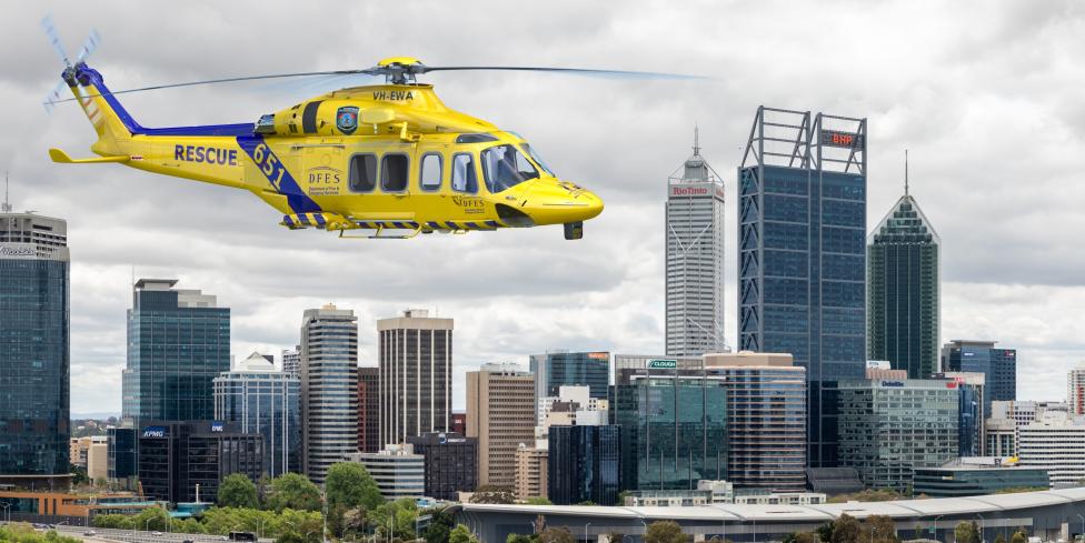 AW139 należący do Australii w locie (fot. Leonardo)